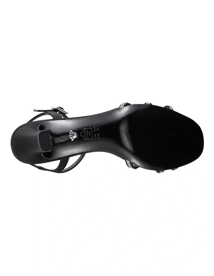Bobby Sandals in Black Satin image 6