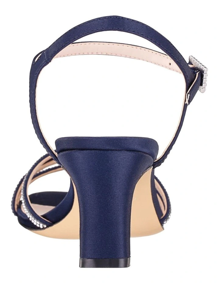 Bobby Sandals in New Navy Luster Satin image 5