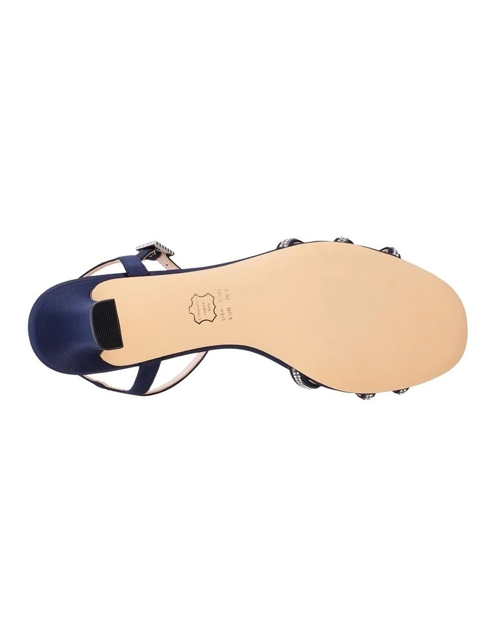 Bobby Sandals in New Navy Luster Satin image 6