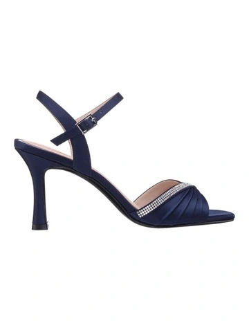 Agnes Sandals in New Navy Luster Satin