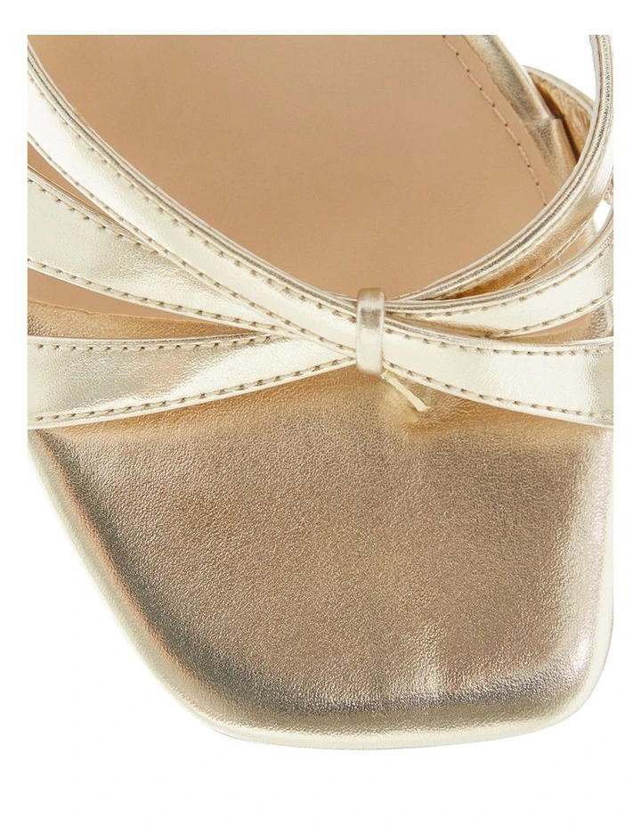 Bea Heeled Sandals in Gold Metallic image 4