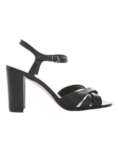 Audrey Sandals in Black Leather