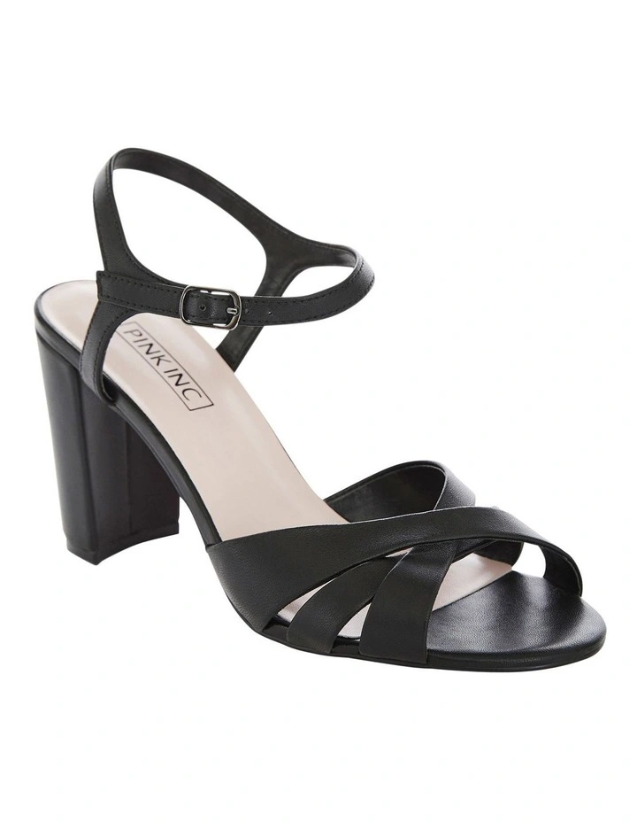 Audrey Sandals in Black Leather image 2