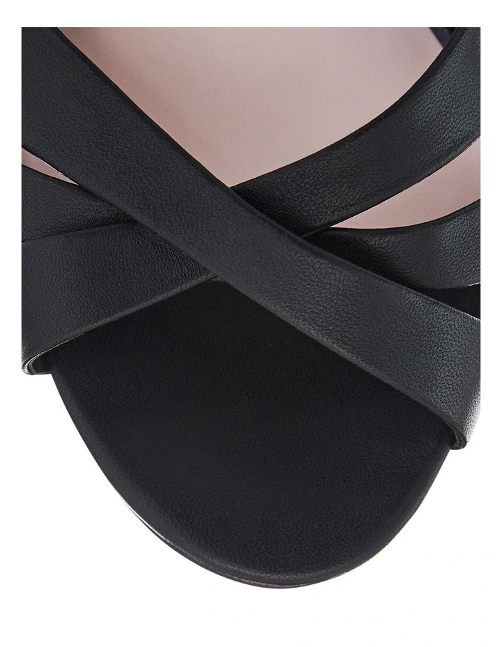 Audrey Sandals in Black Leather image 4