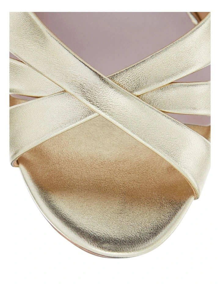 Audrey Sandals in Soft Gold Metallic image 4
