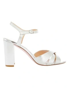 Audrey Sandals in Silver Metallic