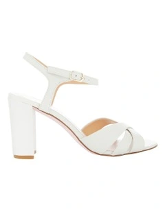 Audrey Sandals in White Leather