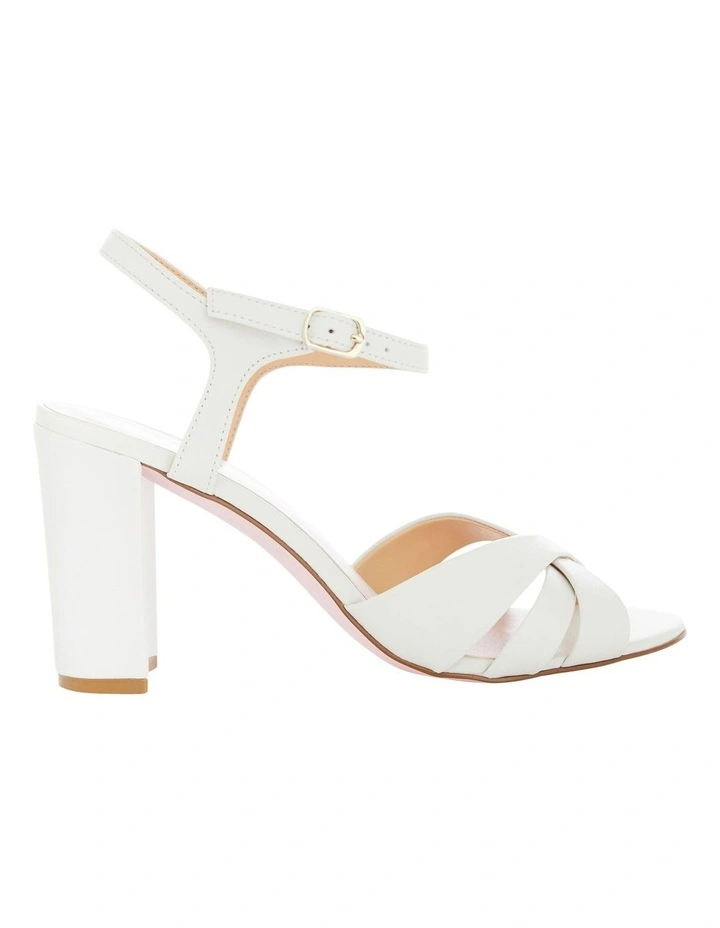Audrey Sandals in White Leather image 1
