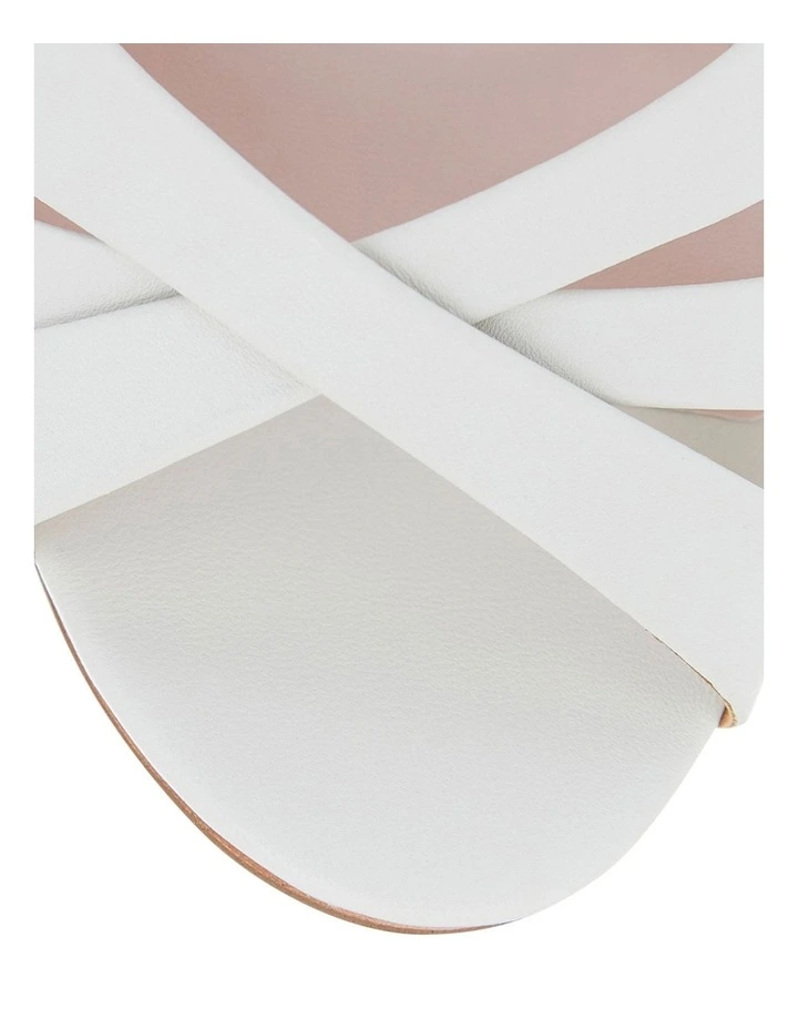 Audrey Sandals in White Leather image 4