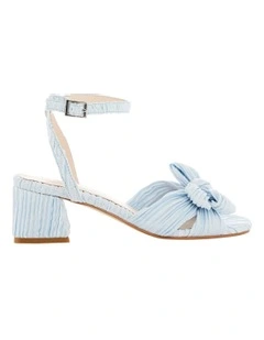 Tiara Sandals in Pale Blue Pleat