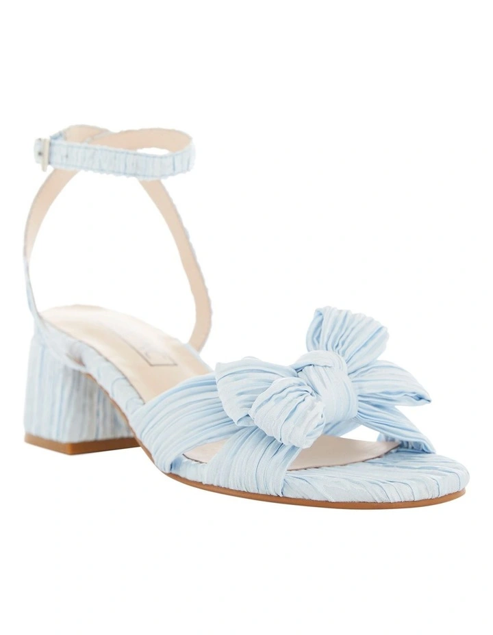 Tiara Sandals in Pale Blue Pleat image 2