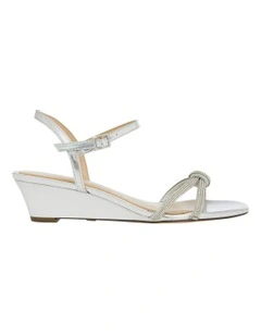 Valeria Sandals in Silver Luna Foil