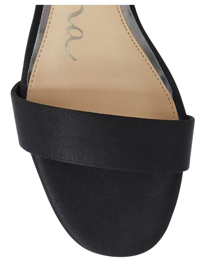 Berg Sandals in Black Luster Satin image 4