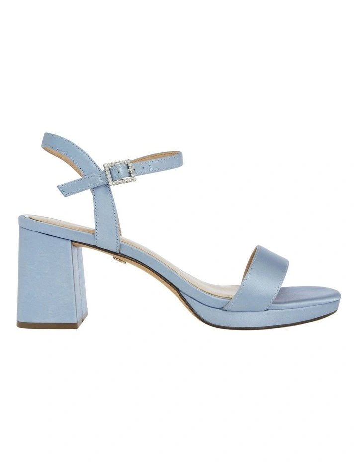 Berg Sandals in Icy Blue Satin image 1