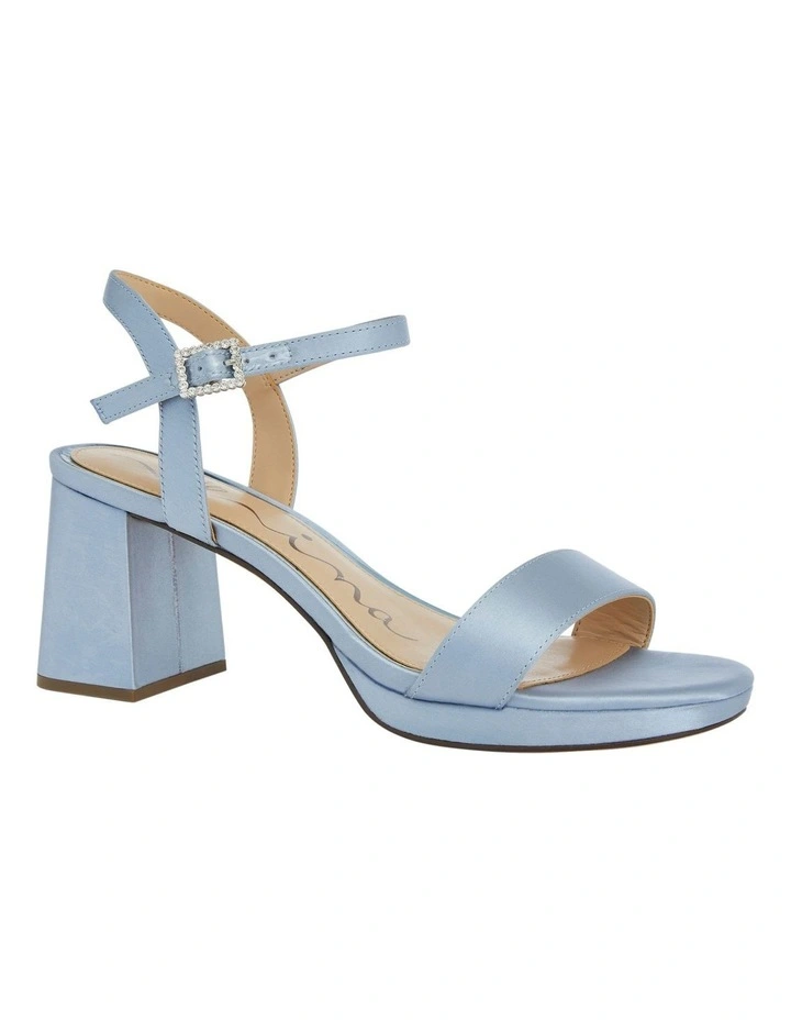 Berg Sandals in Icy Blue Satin image 2