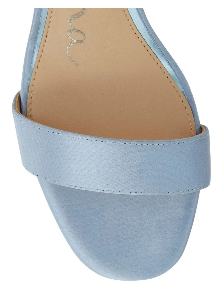 Berg Sandals in Icy Blue Satin image 4