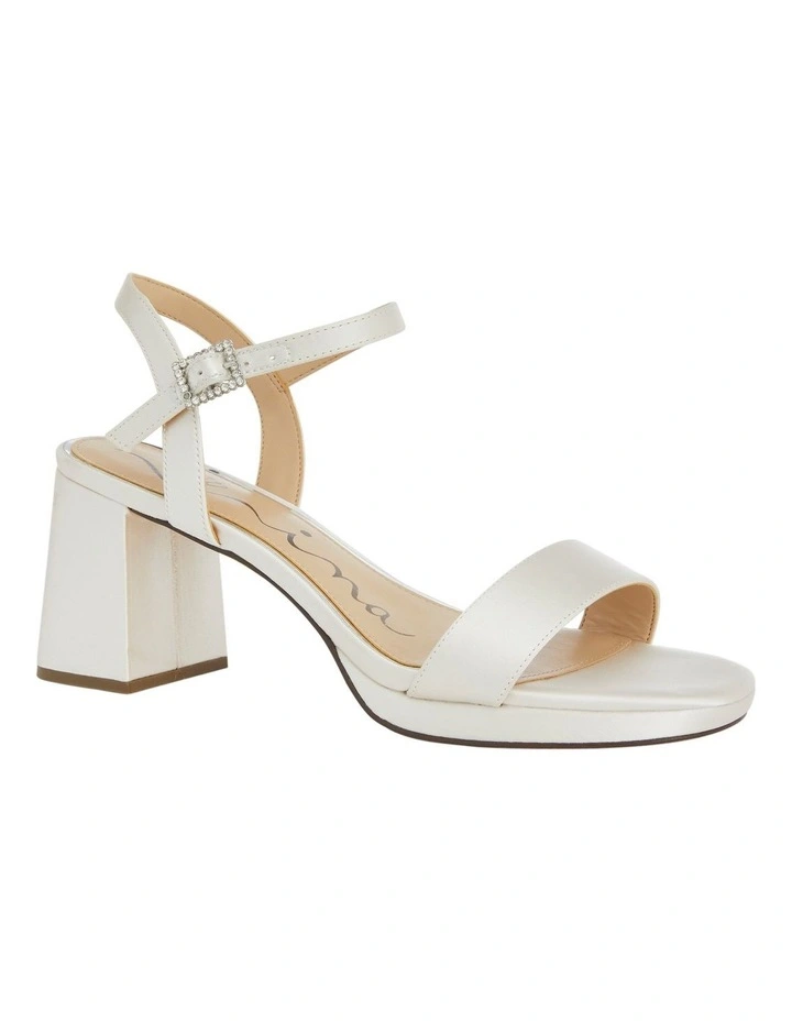 Berg Sandals in Ivory Satin image 2