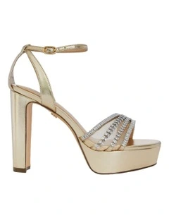Agitha Sandals in Platino Metal Glaze