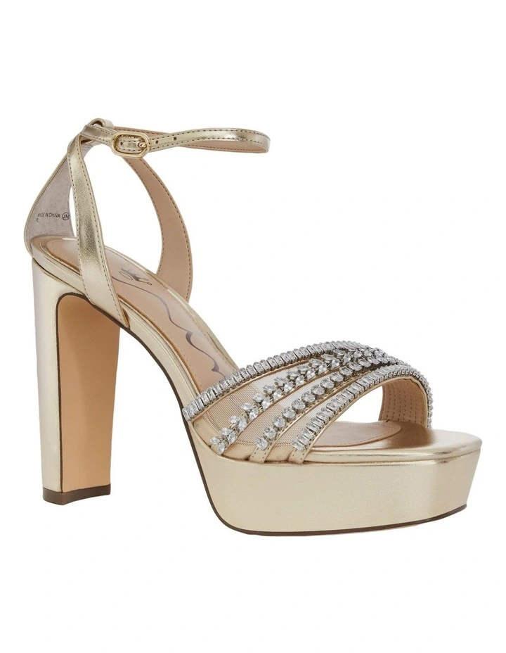 Agitha Sandals in Platino Metal Glaze image 2