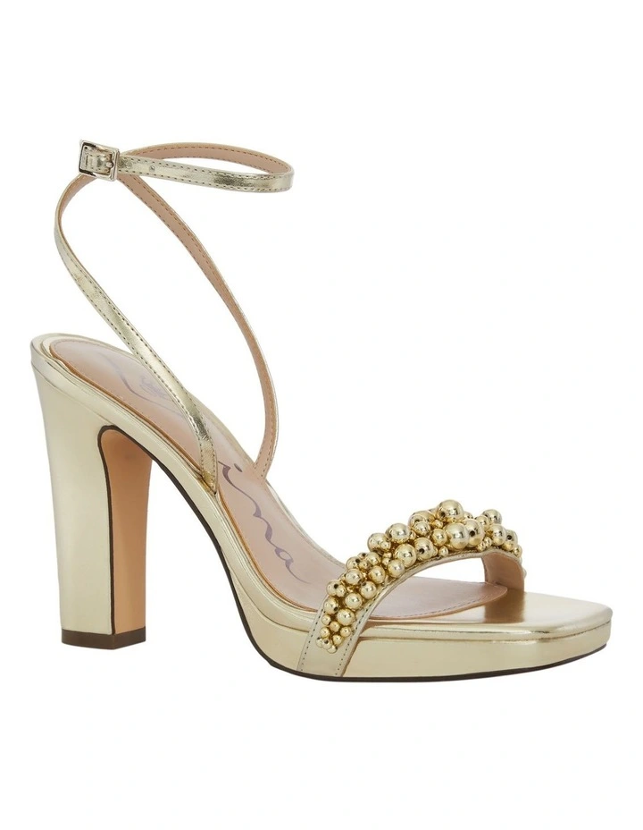 Evette Sandals in Platino Met Foil image 2