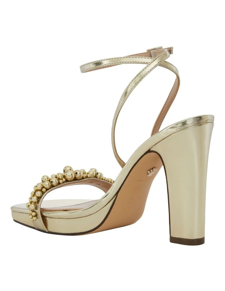Evette Sandals in Platino Met Foil image 3