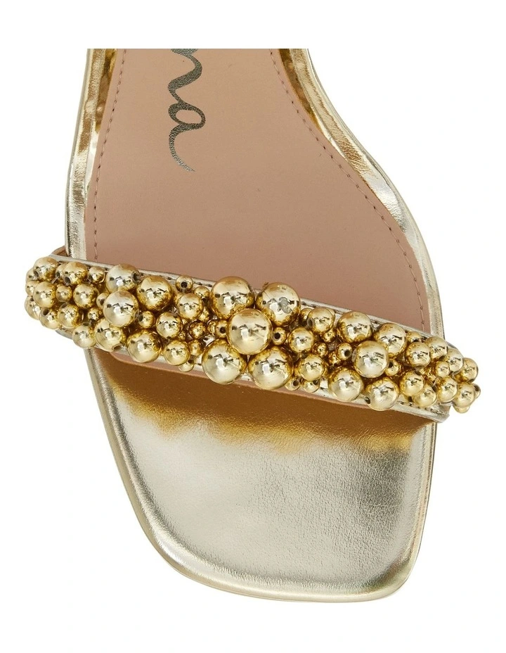 Evette Sandals in Platino Met Foil image 4