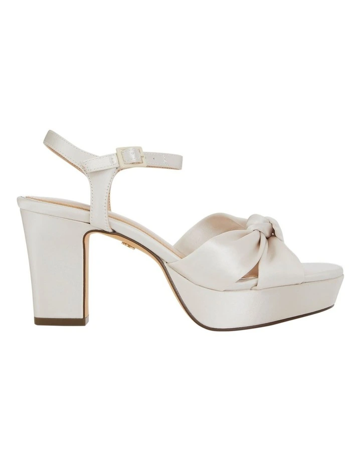 Floren Sandals in Ivory Crystal Satin image 1