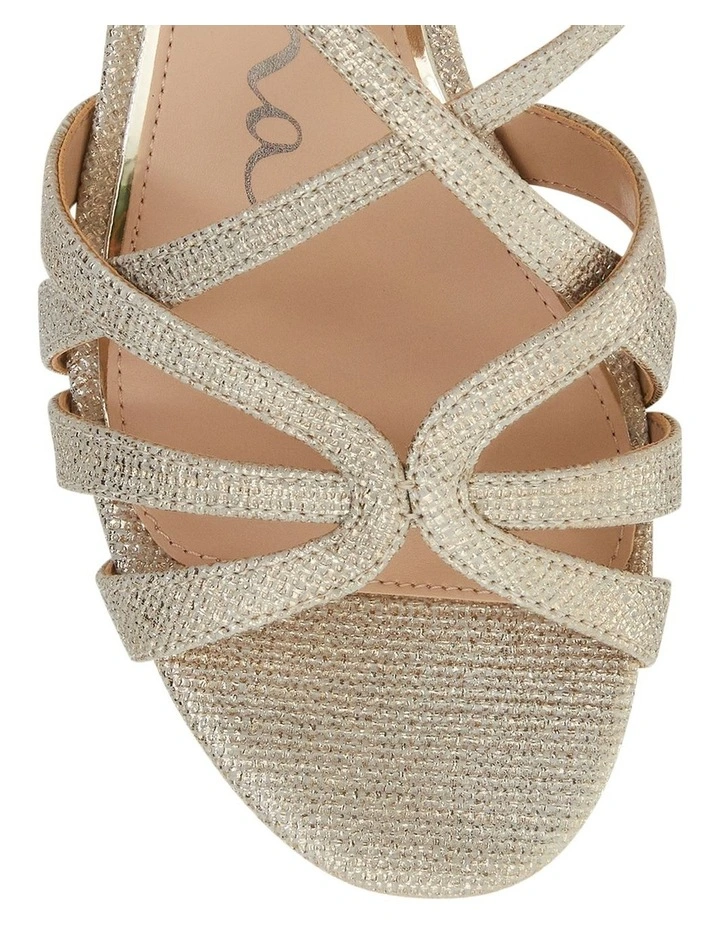 Gemma sandals in Dark Platino Met Linen image 4
