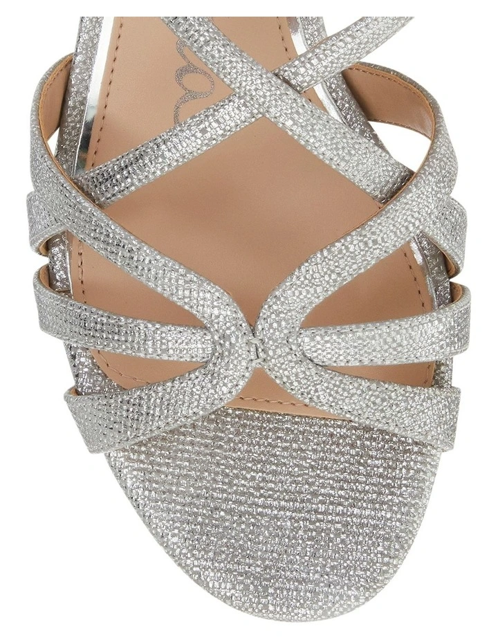 Gemma sandals in Dark Silver Met Linen image 4
