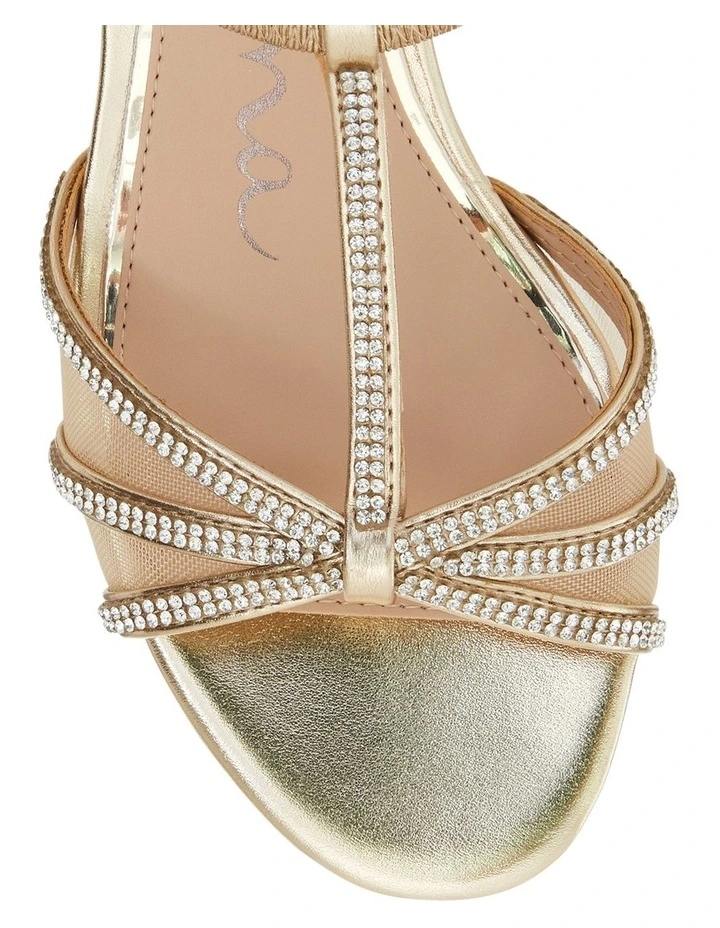 Goldie Sandal in Platino Met Glaze/ Mesh image 4