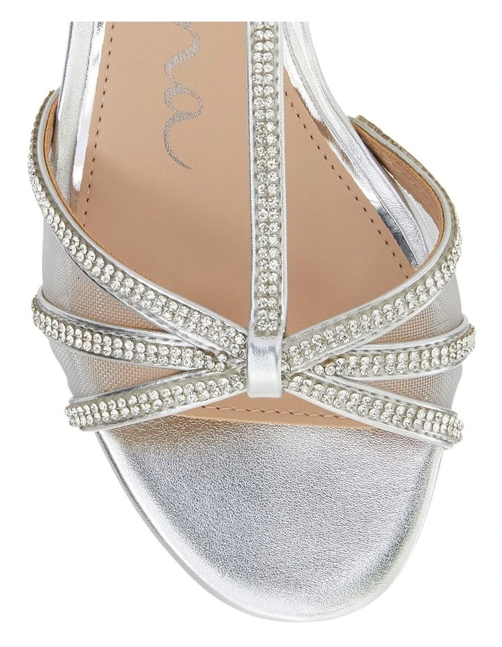 Goldie Sandal in Silver Met Glaze/ Mesh image 4