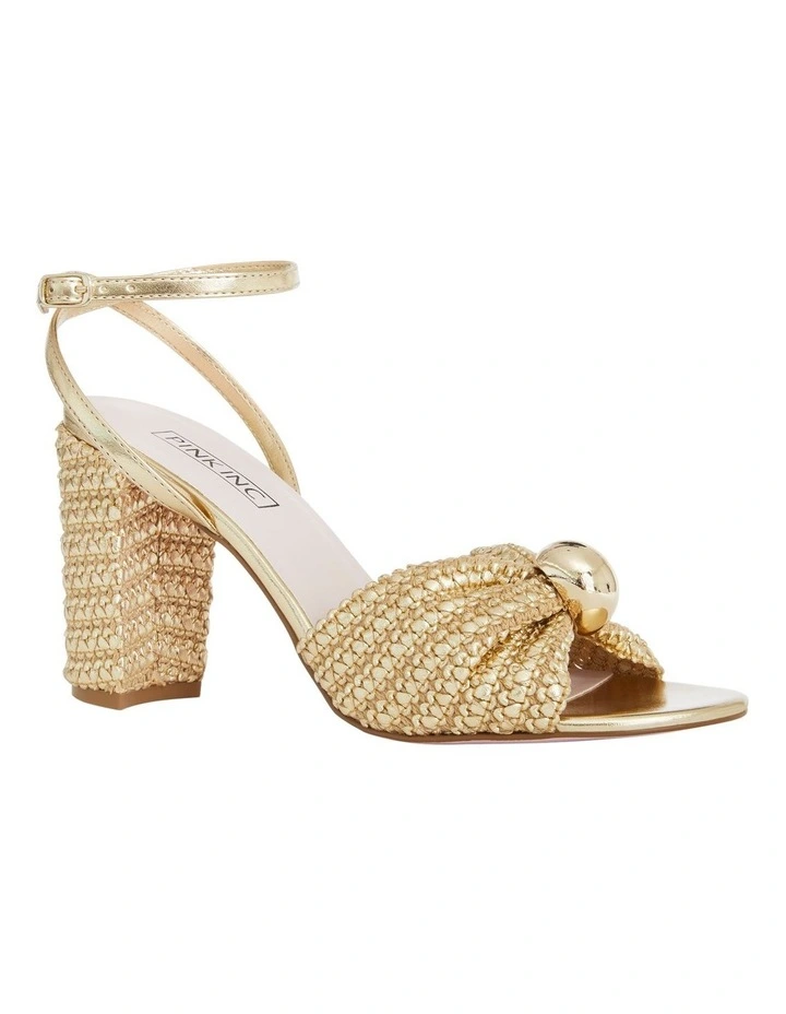Heiress Sandals in Gold Fabric image 2