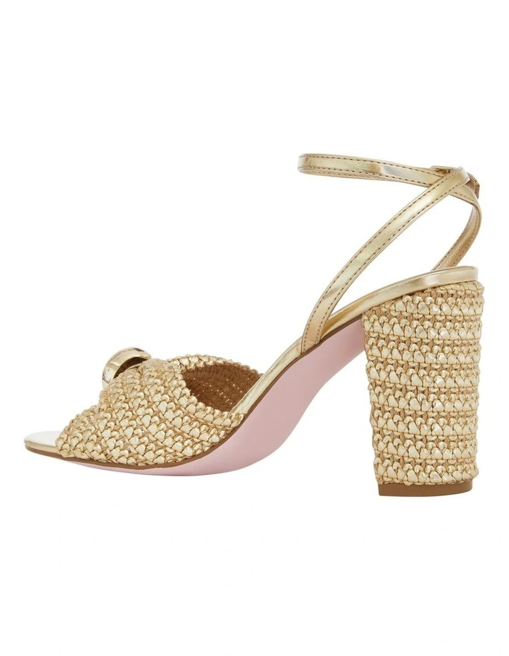Heiress Sandals in Gold Fabric image 3