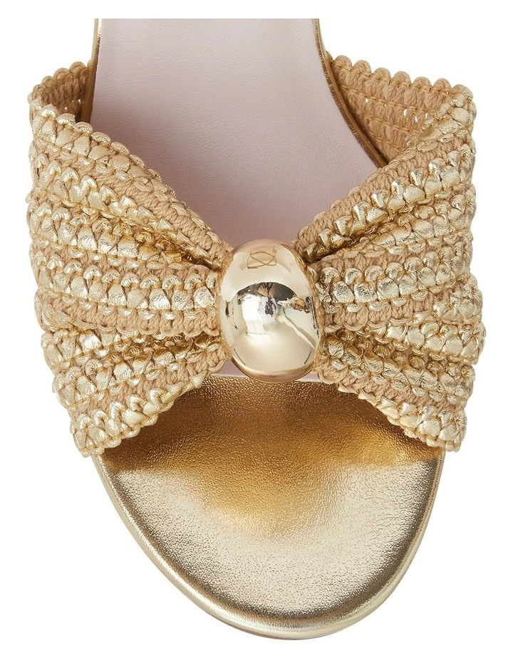 Heiress Sandals in Gold Fabric image 4