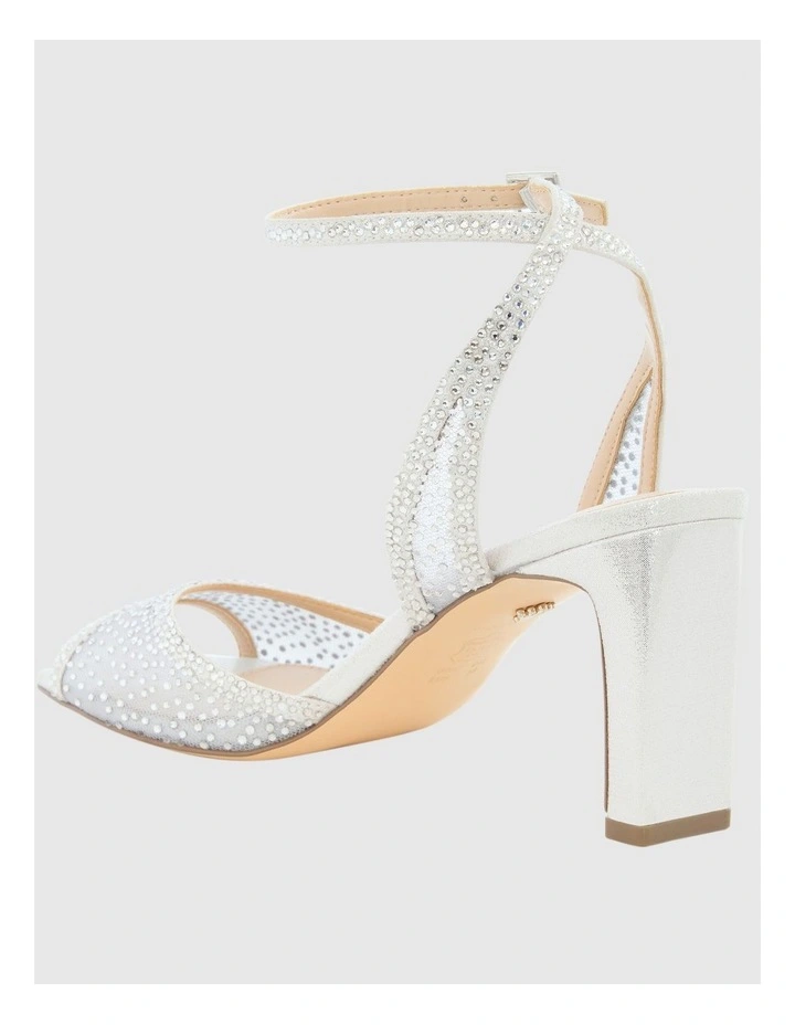 Agnus Sandals in Silver Shimmer Mesh image 3