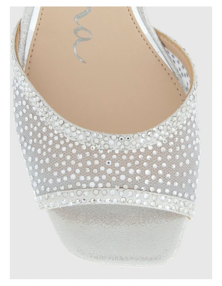 Agnus Sandals in Silver Shimmer Mesh image 4