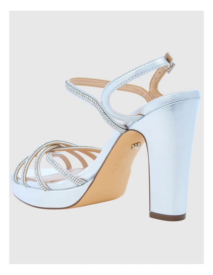 Sybel Sandals in Silver Metal Glaze image 3