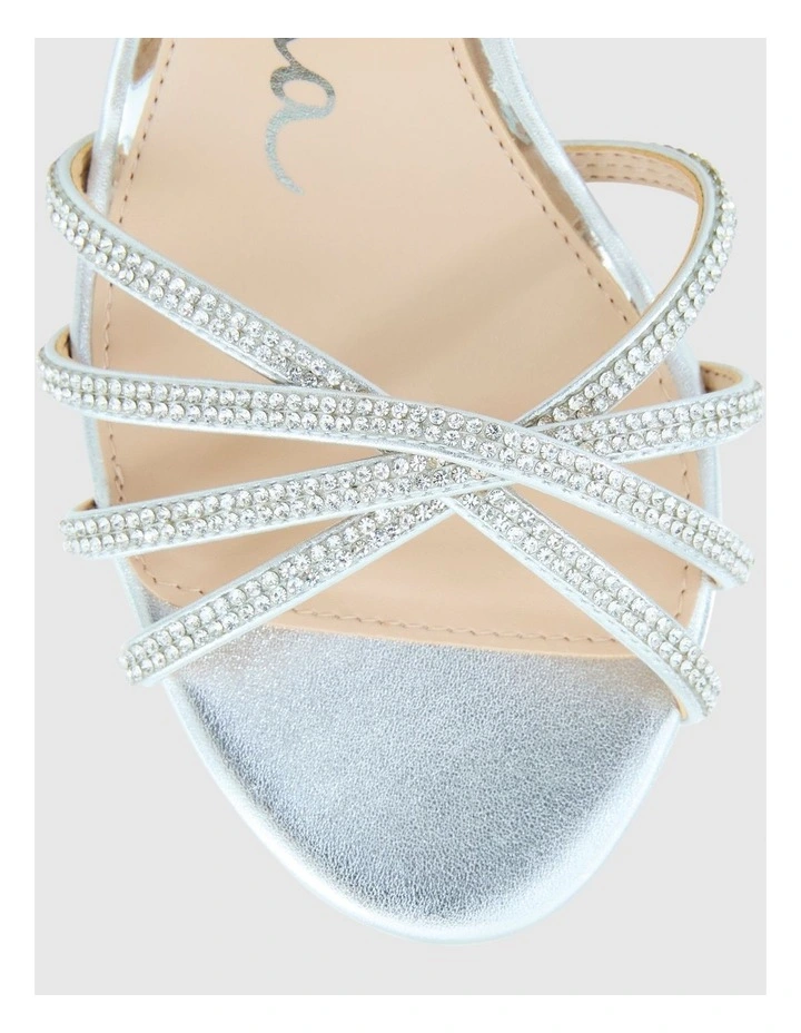 Sybel Sandals in Silver Metal Glaze image 4
