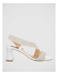 Aralyn Heeled Sandals in Silver