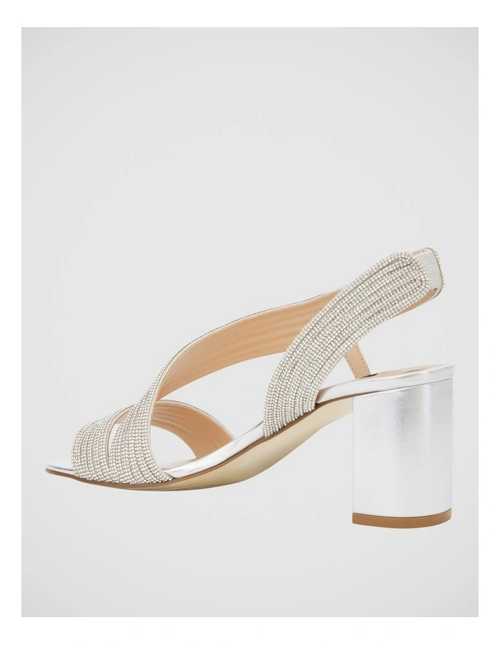 Aralyn Heeled Sandals in Silver image 3