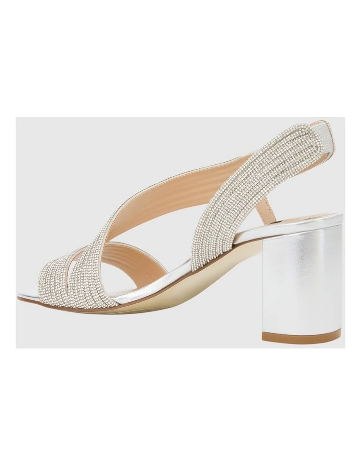 Aralyn Heeled Sandals in Silver image 3