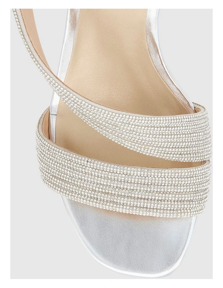 Aralyn Heeled Sandals in Silver image 4