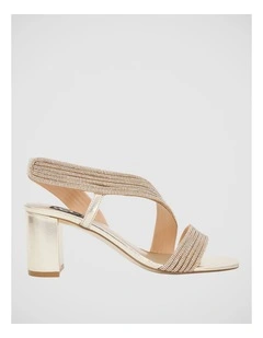 Aralyn Heeled Sandals in Gold