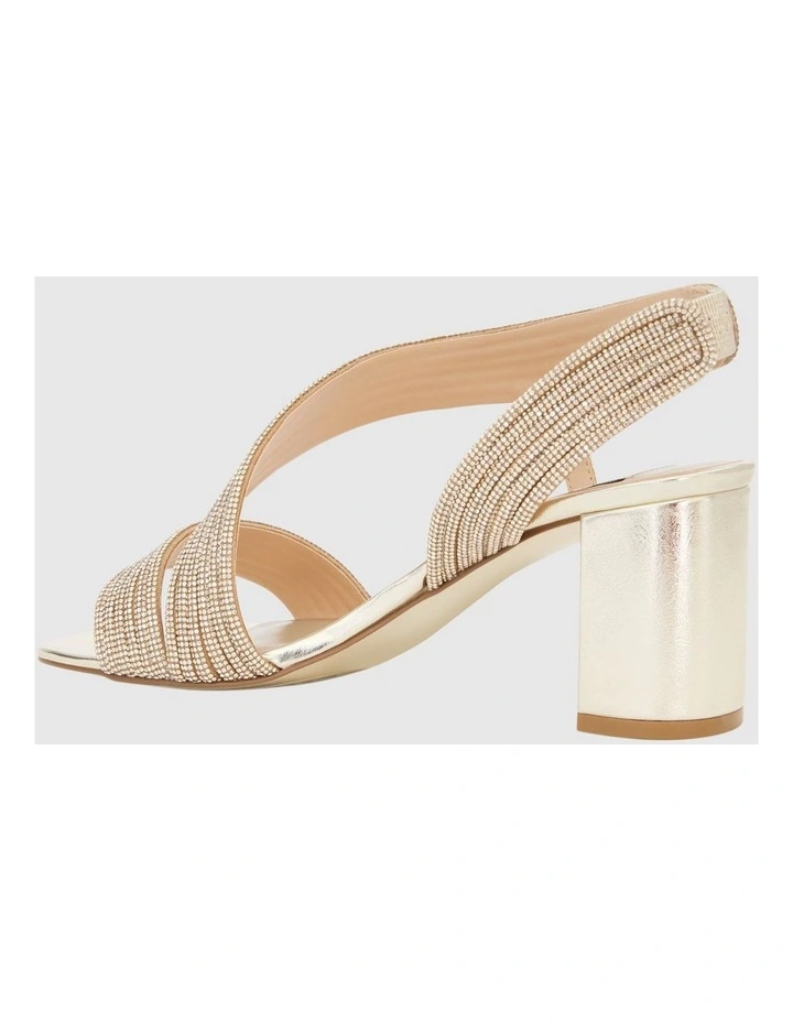 Aralyn Heeled Sandals in Gold image 3