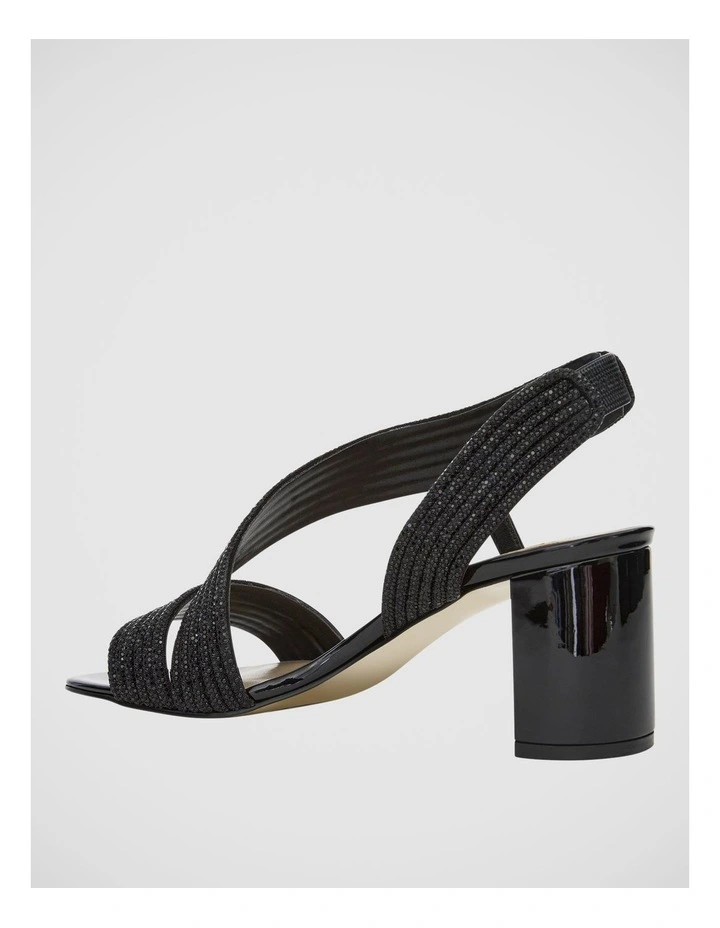 Aralyn Heeled Sandals in Black Patent image 3