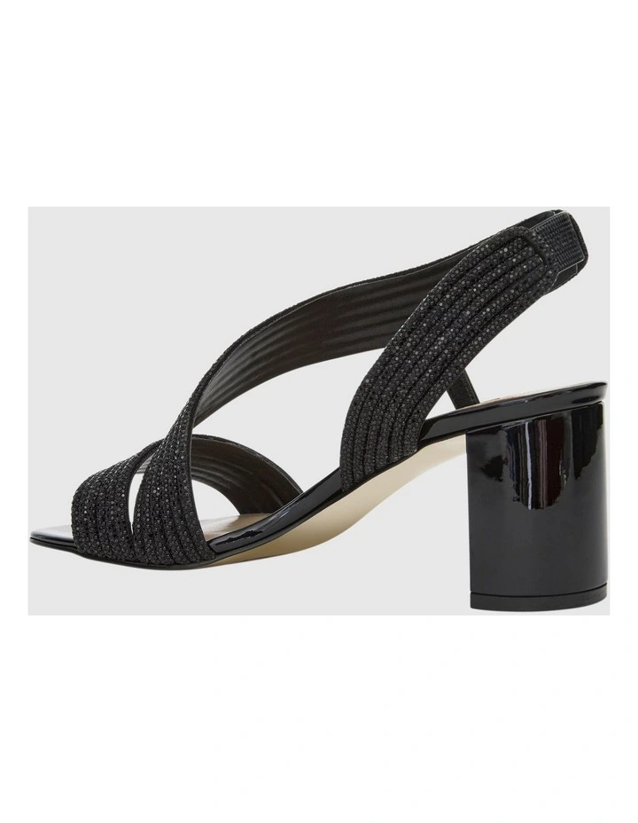 Aralyn Heeled Sandals in Black Patent image 3