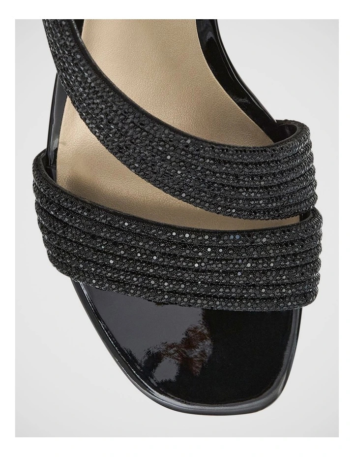 Aralyn Heeled Sandals in Black Patent image 4