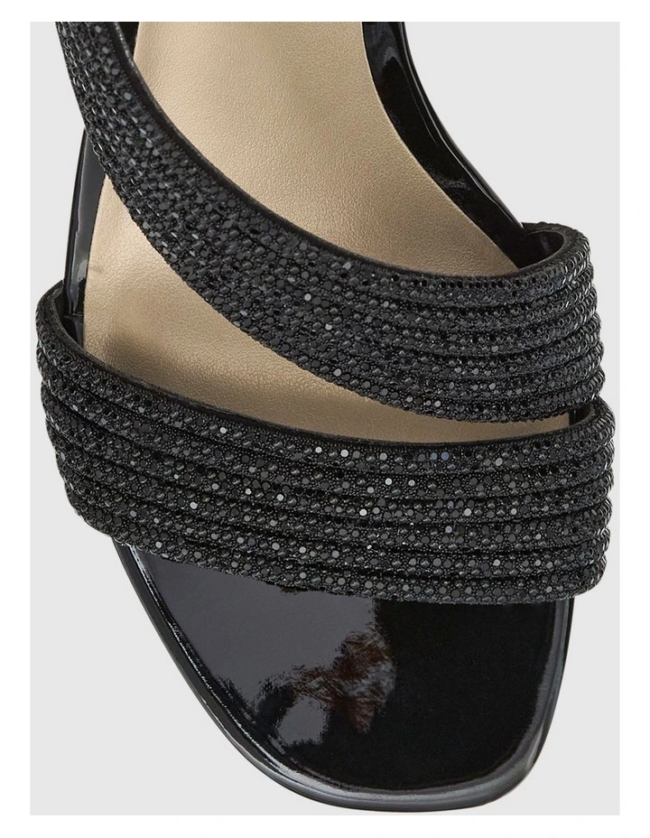 Aralyn Heeled Sandals in Black Patent image 4