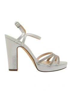 Saralyn True Silver Ref Suedette Sandals