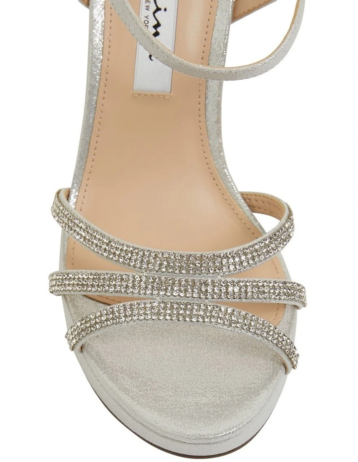 Saralyn True Silver Ref Suedette Sandals image 6